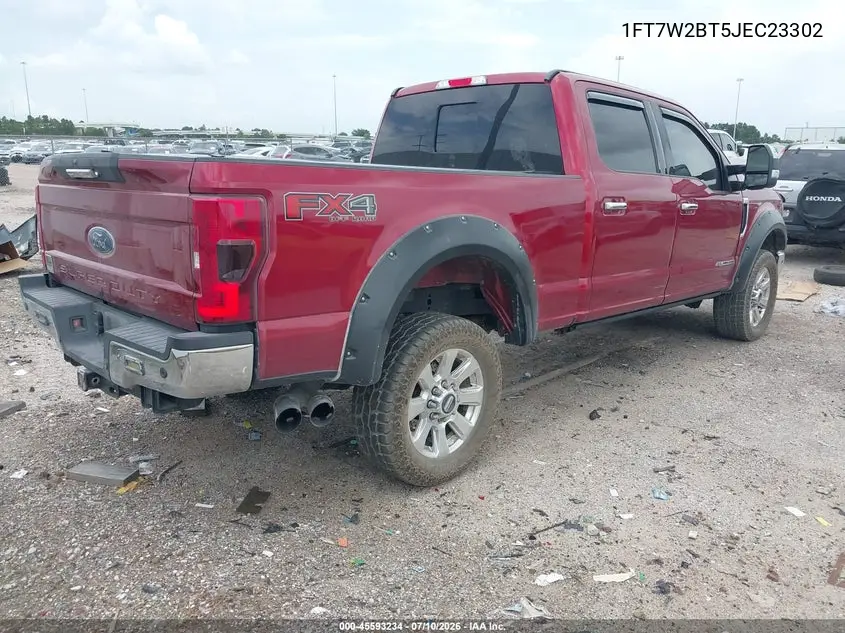 2018 Ford F-250 Lariat VIN: 1FT7W2BT5JEC23302 Lot: 45593234