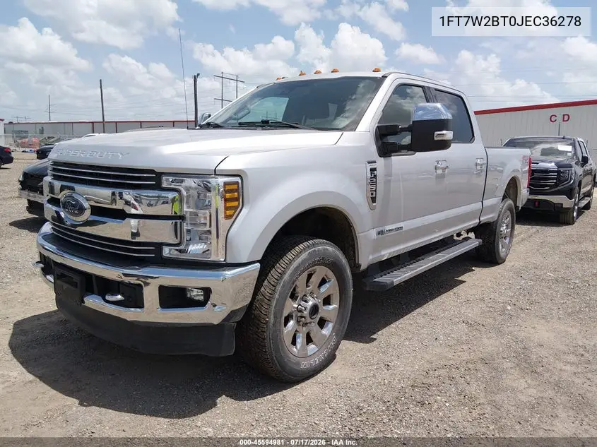 2018 Ford F-250 Lariat VIN: 1FT7W2BT0JEC36278 Lot: 45594981