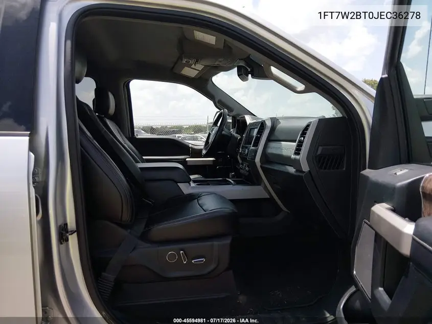 2018 Ford F-250 Lariat VIN: 1FT7W2BT0JEC36278 Lot: 45594981