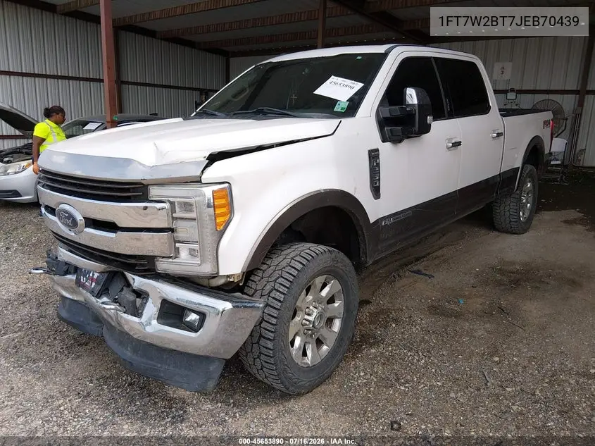2018 Ford F-250 King Ranch VIN: 1FT7W2BT7JEB70439 Lot: 45653890