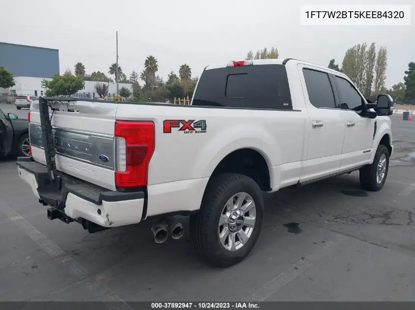 1FT7W2BT5KEE84320 2019 Ford F-250 Platinum