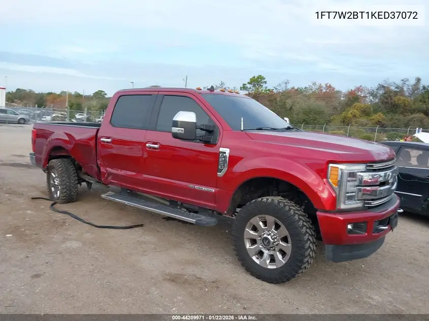 2019 Ford F-250 Lariat VIN: 1FT7W2BT1KED37072 Lot: 44209971