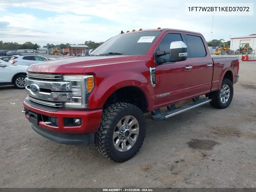 2019 Ford F-250 Lariat VIN: 1FT7W2BT1KED37072 Lot: 44209971
