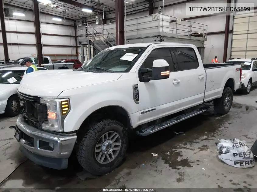2019 Ford F-250 Lariat VIN: 1FT7W2BT5KED65599 Lot: 45640055