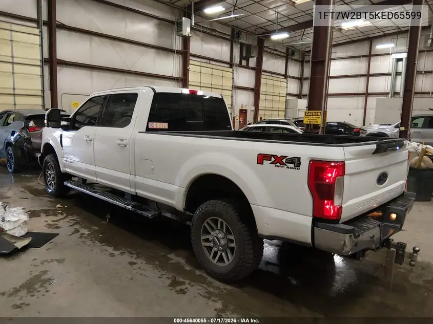 2019 Ford F-250 Lariat VIN: 1FT7W2BT5KED65599 Lot: 45640055