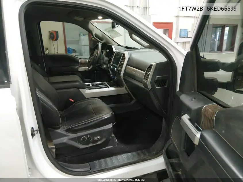 2019 Ford F-250 Lariat VIN: 1FT7W2BT5KED65599 Lot: 45640055