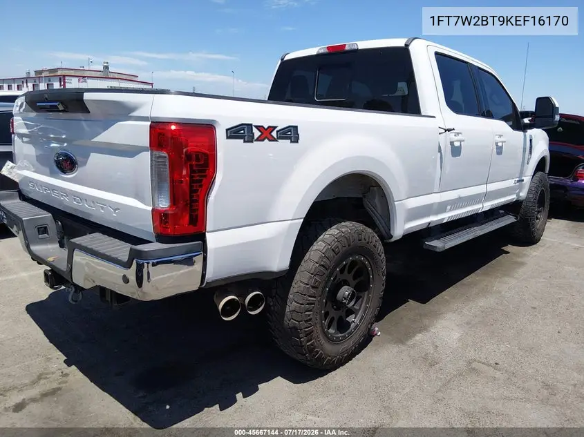 2019 Ford F-250 Lariat VIN: 1FT7W2BT9KEF16170 Lot: 45667144