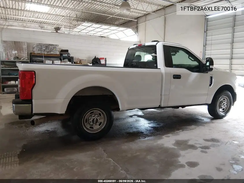2020 Ford F-250 Xl VIN: 1FTBF2A6XLEE70016 Lot: 45360191