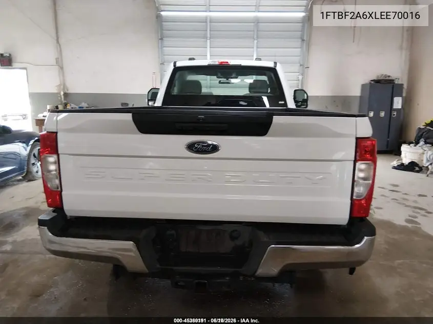 2020 Ford F-250 Xl VIN: 1FTBF2A6XLEE70016 Lot: 45360191