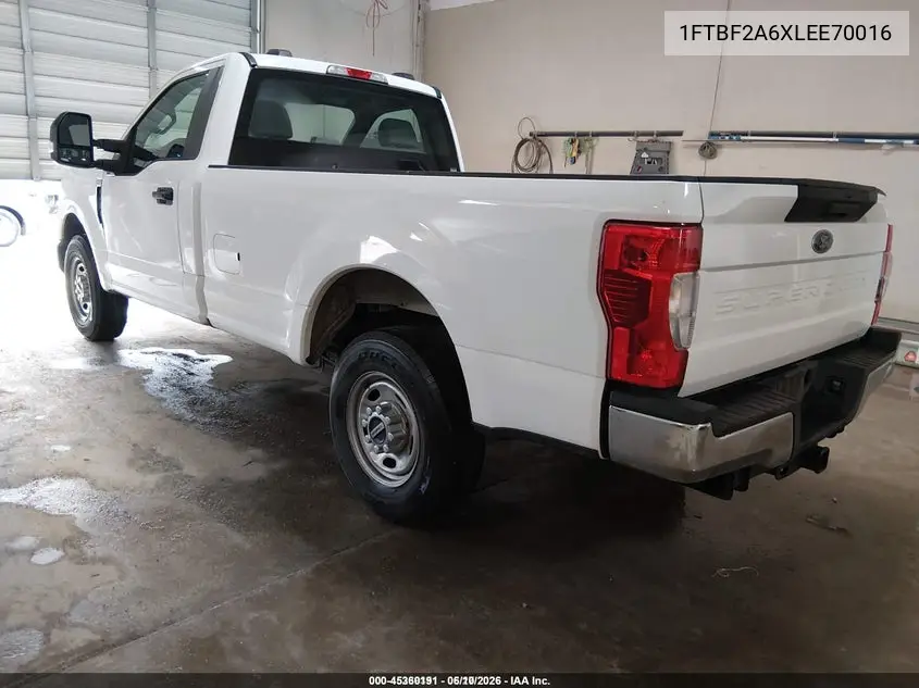 2020 Ford F-250 Xl VIN: 1FTBF2A6XLEE70016 Lot: 45360191