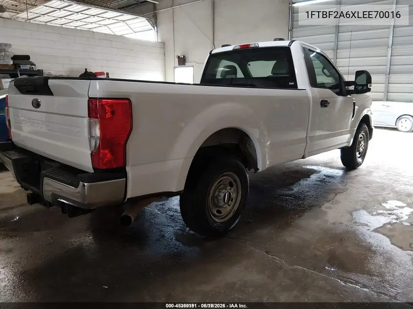 2020 Ford F-250 Xl VIN: 1FTBF2A6XLEE70016 Lot: 45360191