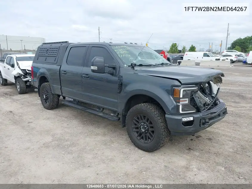 2021 Ford F-250 King Ranch/Lariat/Platinum/Xl/Xlt VIN: 1FT7W2BN2MED64267 Lot: 12648683