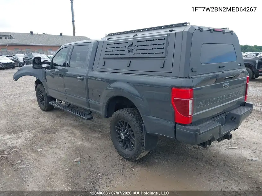 2021 Ford F-250 King Ranch/Lariat/Platinum/Xl/Xlt VIN: 1FT7W2BN2MED64267 Lot: 12648683