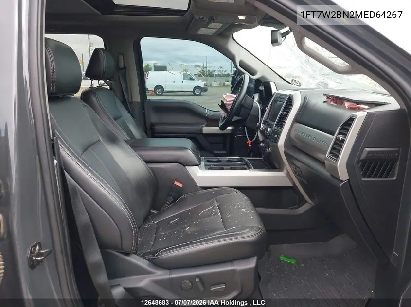 2021 Ford F-250 King Ranch/Lariat/Platinum/Xl/Xlt VIN: 1FT7W2BN2MED64267 Lot: 12648683