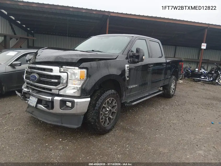 2021 Ford F-250 Lariat VIN: 1FT7W2BTXMED12822 Lot: 45592035