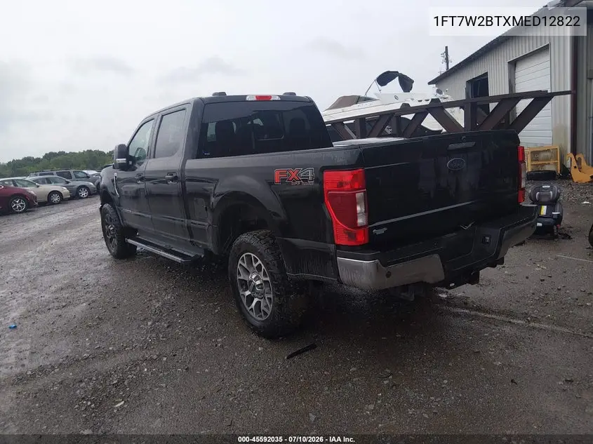2021 Ford F-250 Lariat VIN: 1FT7W2BTXMED12822 Lot: 45592035