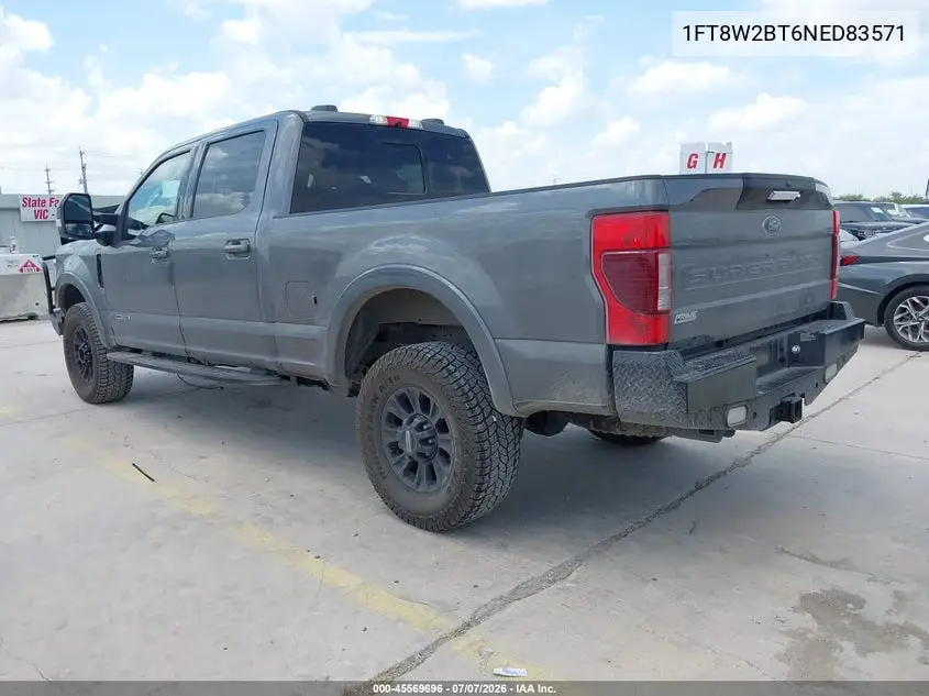 2022 Ford F-250 Lariat VIN: 1FT8W2BT6NED83571 Lot: 45569696