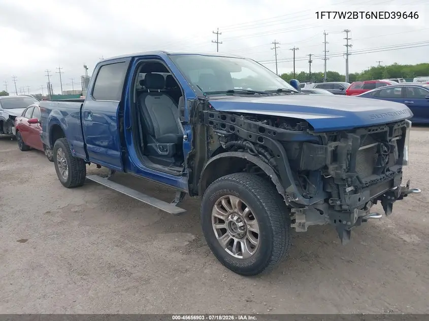 2022 Ford F-250 King Ranch/Lariat/Limited/Platinum/Xl/Xlt VIN: 1FT7W2BT6NED39646 Lot: 45656903