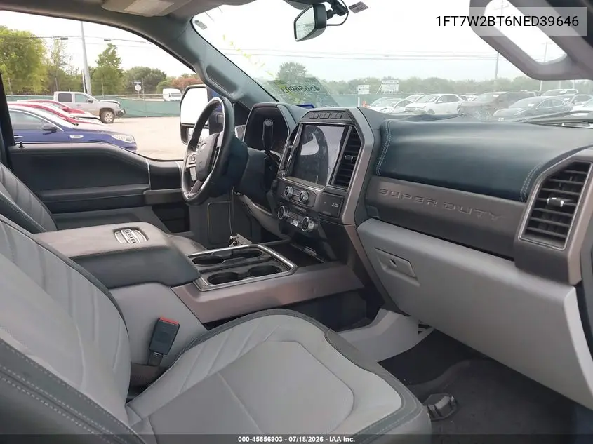 2022 Ford F-250 King Ranch/Lariat/Limited/Platinum/Xl/Xlt VIN: 1FT7W2BT6NED39646 Lot: 45656903