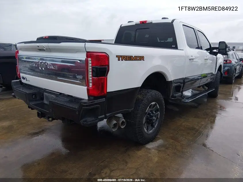 2024 Ford F-250 King Ranch VIN: 1FT8W2BM5RED84922 Lot: 45596469