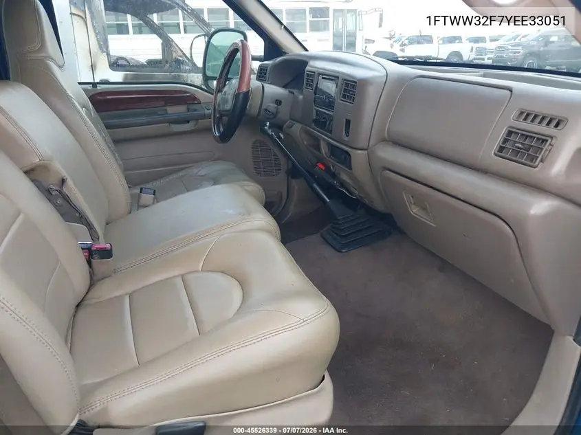 2000 Ford Super Duty F-350 Drw Lariat/Xl/Xlt VIN: 1FTWW32F7YEE33051 Lot: 45526339