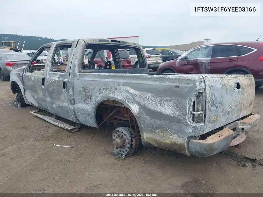 2000 Ford F-350 Lariat/Xl/Xlt VIN: 1FTSW31F6YEE03166 Lot: 45619886