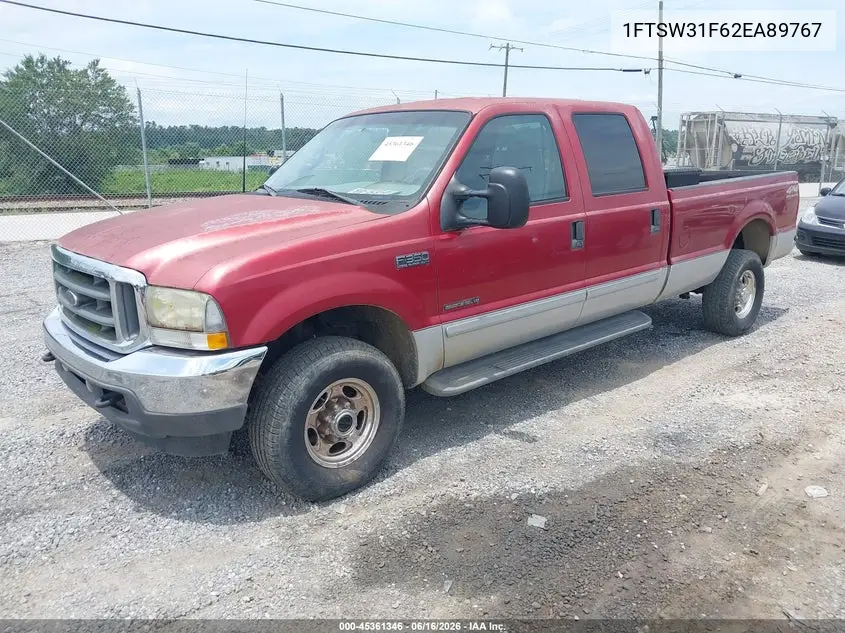2002 Ford F-350 Lariat/Xl/Xlt VIN: 1FTSW31F62EA89767 Lot: 45361346