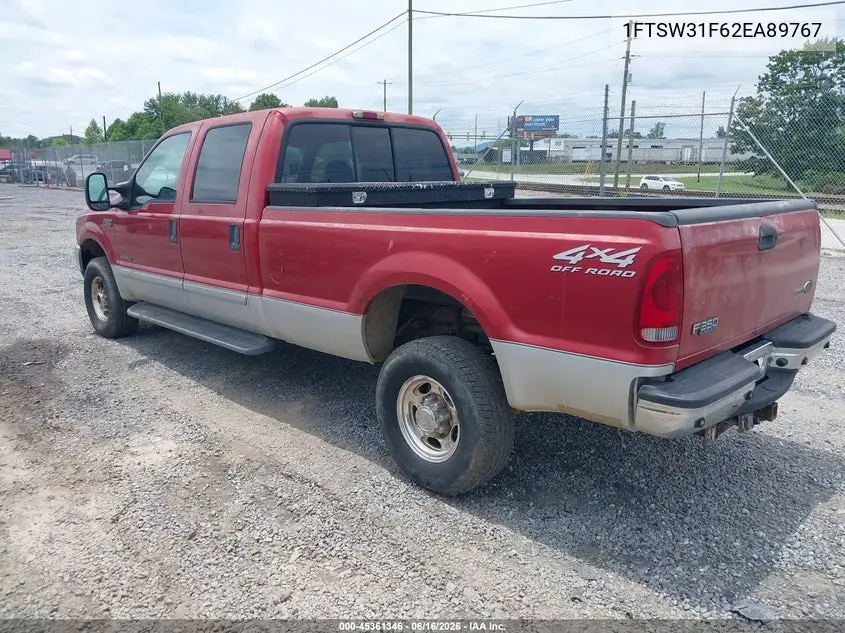 2002 Ford F-350 Lariat/Xl/Xlt VIN: 1FTSW31F62EA89767 Lot: 45361346