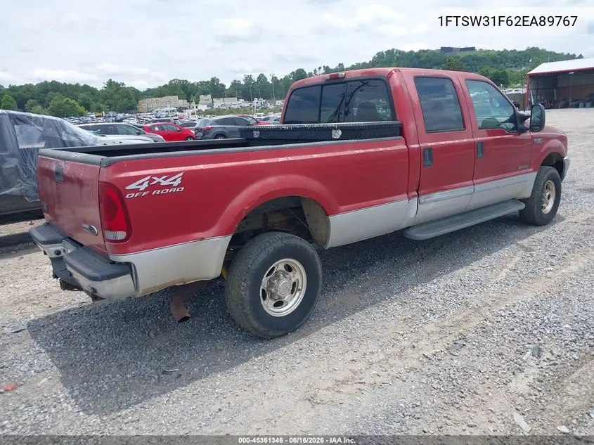 2002 Ford F-350 Lariat/Xl/Xlt VIN: 1FTSW31F62EA89767 Lot: 45361346