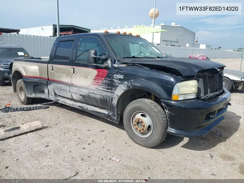 2002 Ford F-350 Lariat/Xl/Xlt VIN: 1FTWW33F82ED14320 Lot: 45549225
