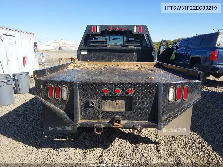2002 Ford F-350 Lariat/Xl/Xlt VIN: 1FTSW31F22EC30219 Lot: 45590985