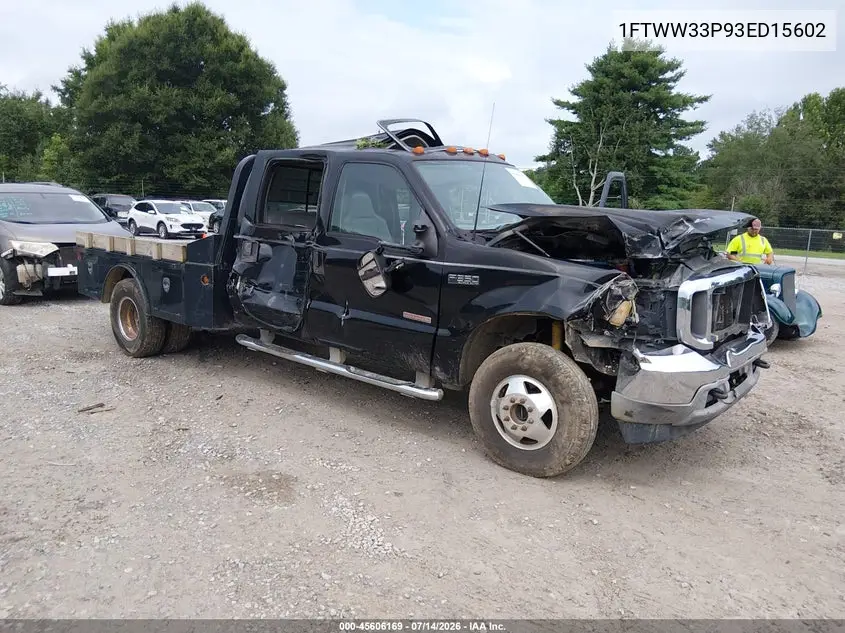 2003 Ford F-350 Lariat/Xl/Xlt VIN: 1FTWW33P93ED15602 Lot: 45606169