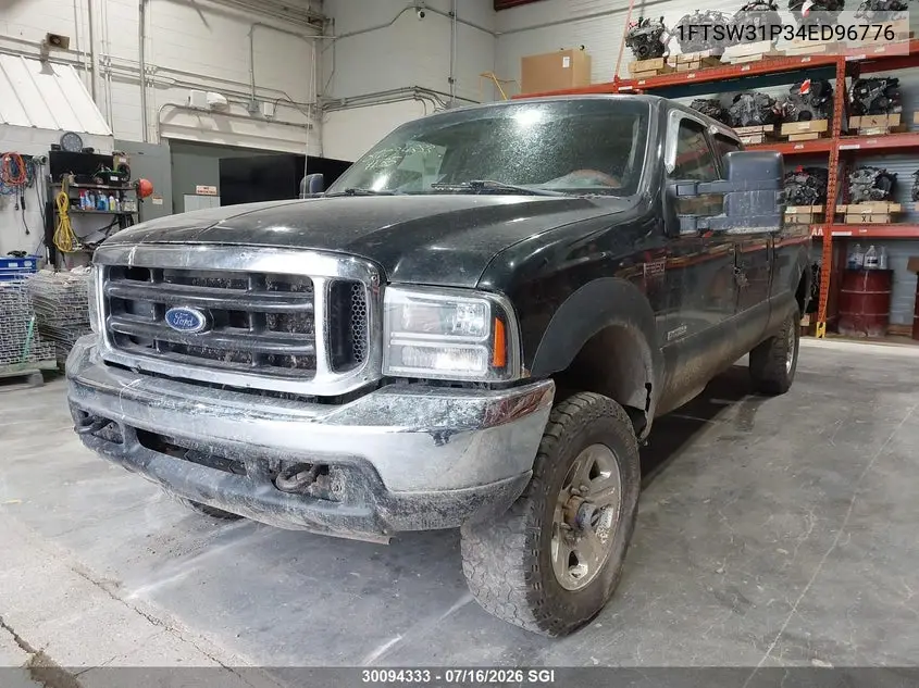 2004 Ford F350 Srw Super Duty VIN: 1FTSW31P34ED96776 Lot: 30094333