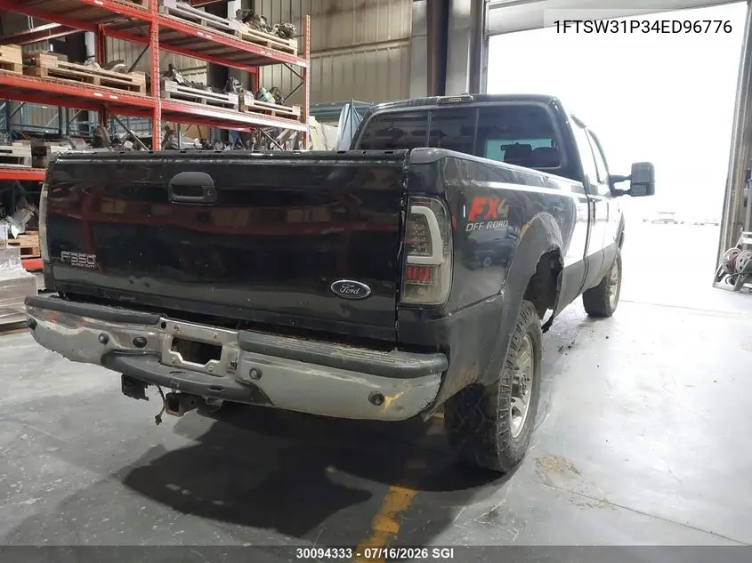 2004 Ford F350 Srw Super Duty VIN: 1FTSW31P34ED96776 Lot: 30094333