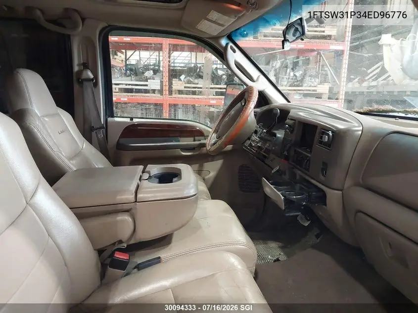 2004 Ford F350 Srw Super Duty VIN: 1FTSW31P34ED96776 Lot: 30094333