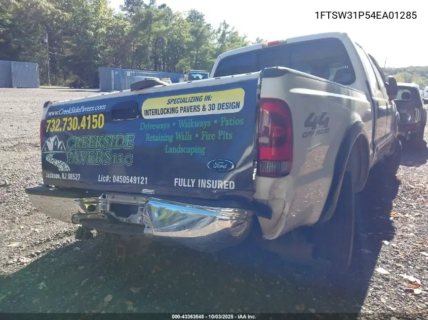 1FTSW31P54EA01285 2004 Ford F-350 Lariat/Xl/Xlt