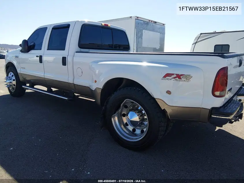2005 Ford F-350 Lariat/Xl/Xlt VIN: 1FTWW33P15EB21567 Lot: 45580491