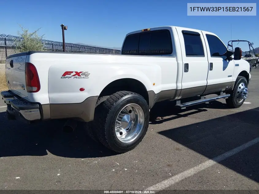 2005 Ford F-350 Lariat/Xl/Xlt VIN: 1FTWW33P15EB21567 Lot: 45580491