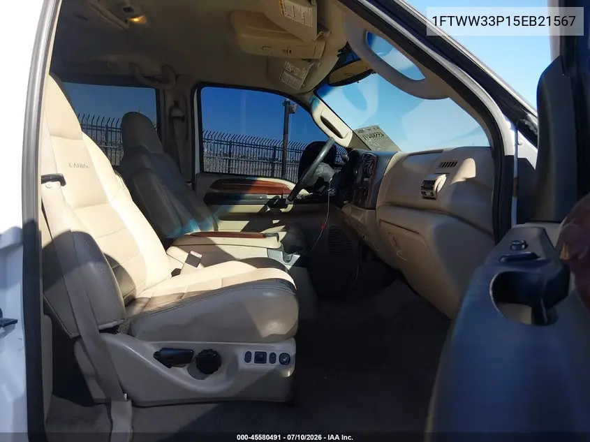 2005 Ford F-350 Lariat/Xl/Xlt VIN: 1FTWW33P15EB21567 Lot: 45580491