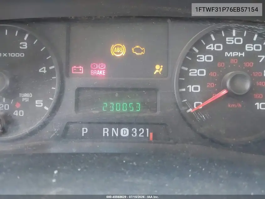 2006 Ford F-350 Xl/Xlt VIN: 1FTWF31P76EB57154 Lot: 45568629