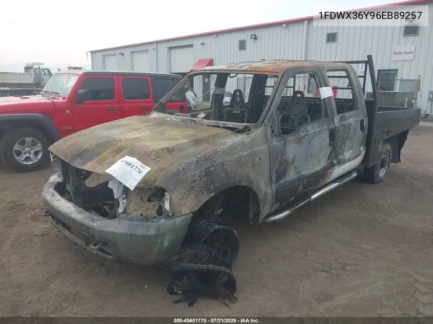 2006 Ford F-350 Chassis Lariat/Xl/Xlt VIN: 1FDWX36Y96EB89257 Lot: 45601770