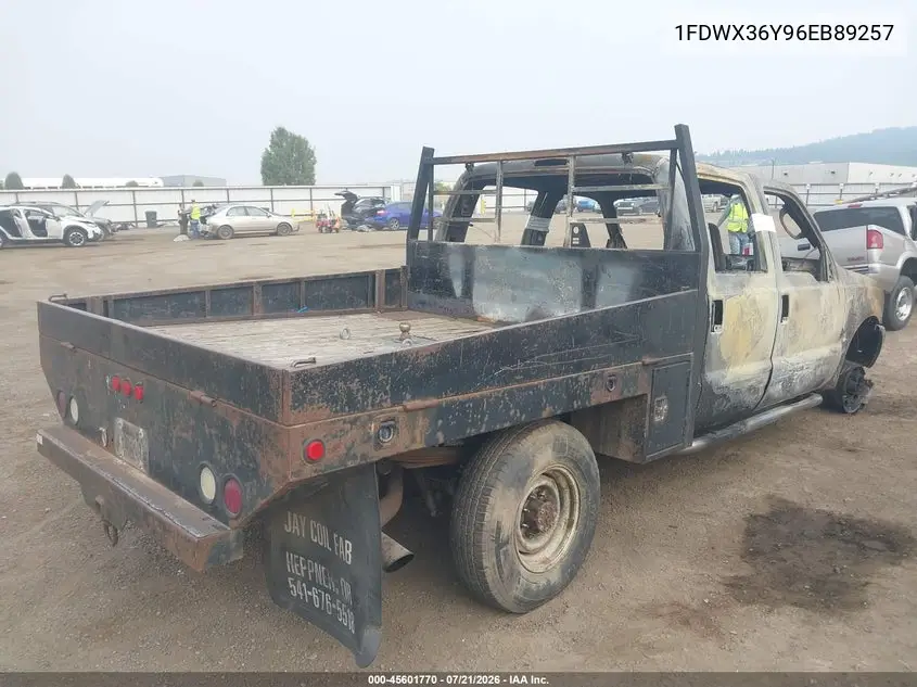 2006 Ford F-350 Chassis Lariat/Xl/Xlt VIN: 1FDWX36Y96EB89257 Lot: 45601770