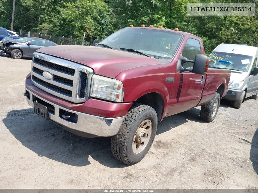 2006 Ford F-350 Xl/Xlt VIN: 1FTWF315X6EB85514 Lot: 45626010