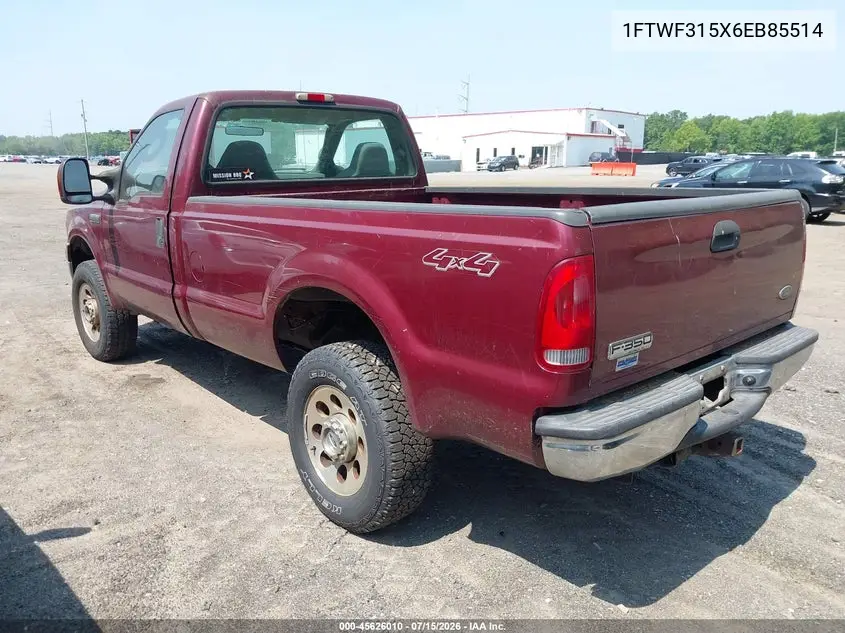 2006 Ford F-350 Xl/Xlt VIN: 1FTWF315X6EB85514 Lot: 45626010