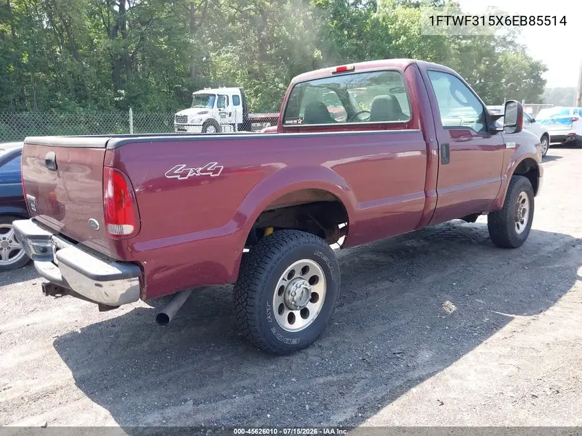 2006 Ford F-350 Xl/Xlt VIN: 1FTWF315X6EB85514 Lot: 45626010
