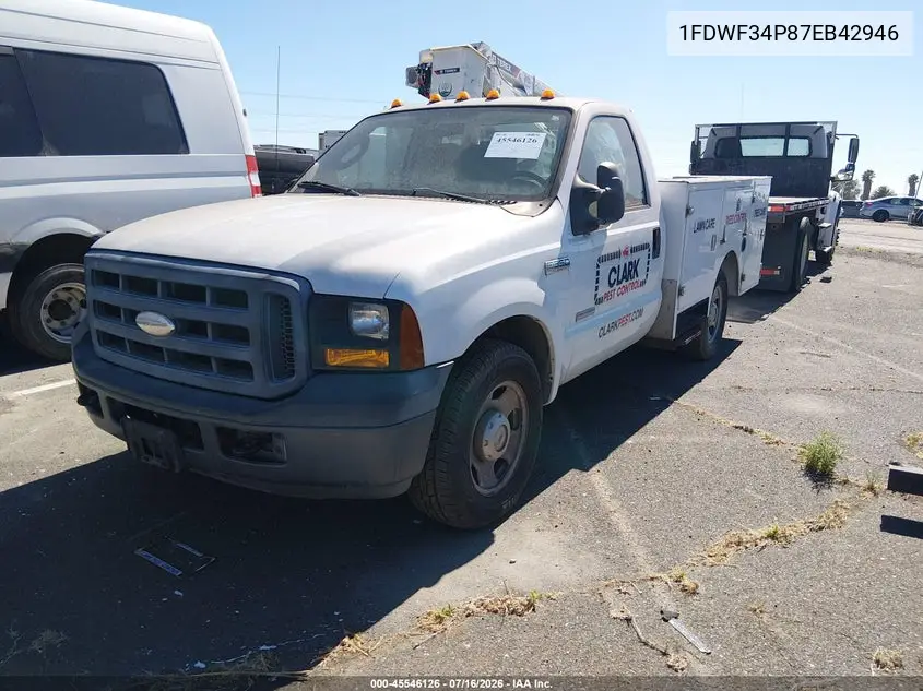 2007 Ford F-350 Chassis Xl/Xlt VIN: 1FDWF34P87EB42946 Lot: 45546126