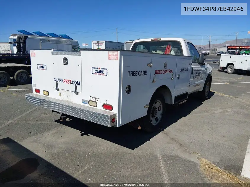 2007 Ford F-350 Chassis Xl/Xlt VIN: 1FDWF34P87EB42946 Lot: 45546126