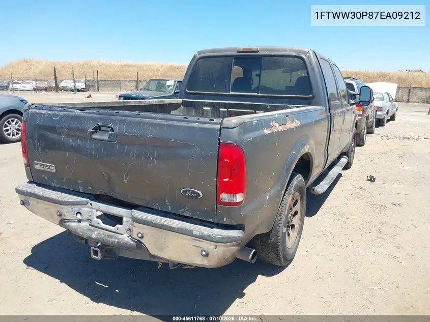 2007 Ford F-350 Lariat/Xl/Xlt VIN: 1FTWW30P87EA09212 Lot: 45611768
