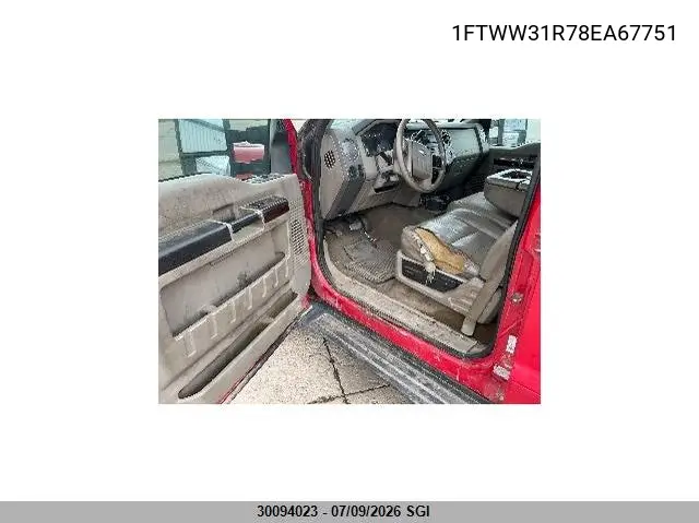 2008 Ford F350 Srw Super Duty VIN: 1FTWW31R78EA67751 Lot: 30094023