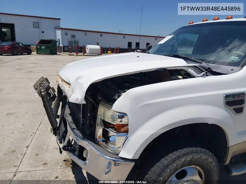 2008 Ford Super Duty F-350 Drw Fx4/King Ranch/Lariat/Xl/Xlt VIN: 1FTWW33R48EA45896 Lot: 45515805